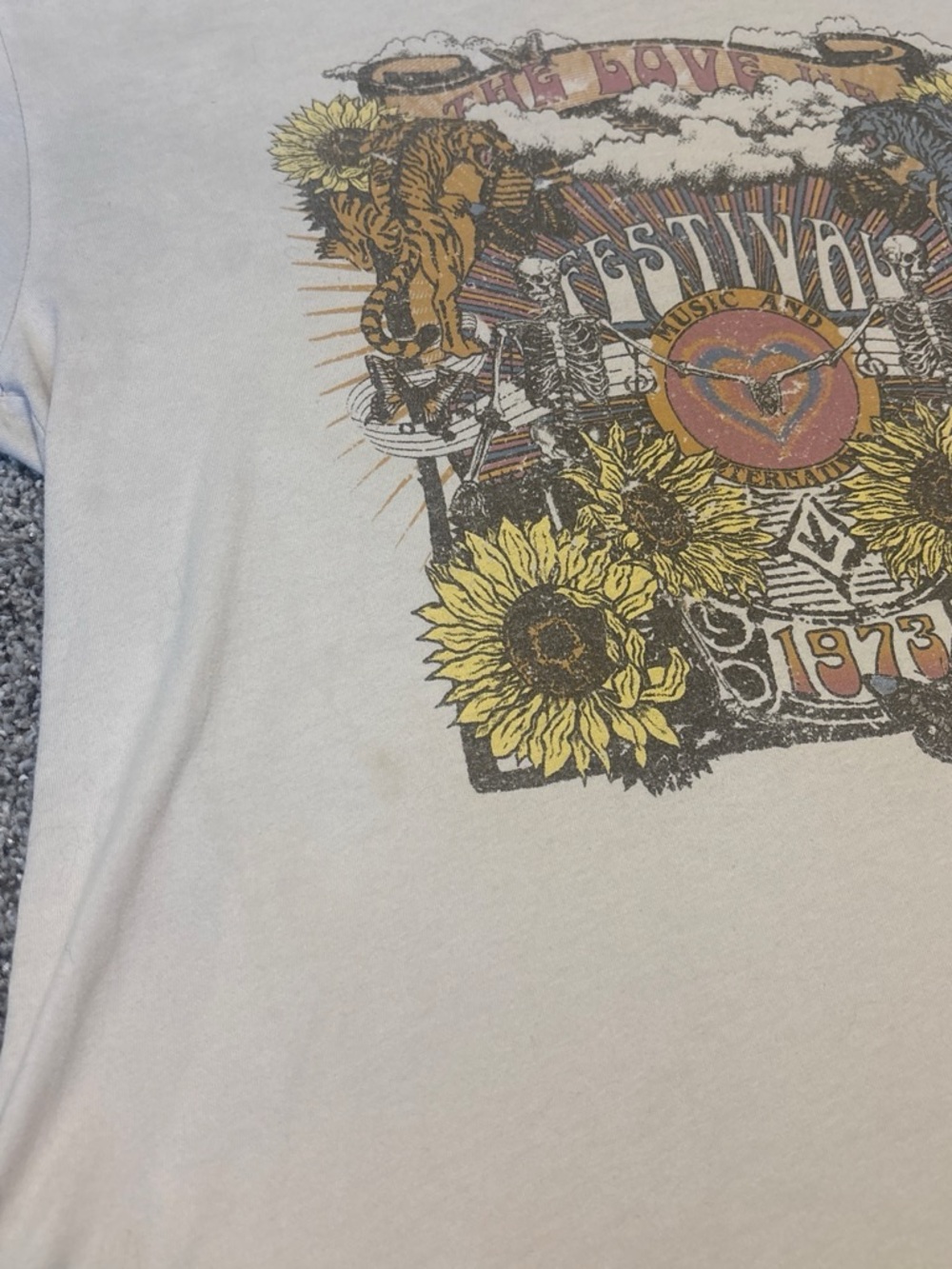 Altar'd State Cream Festival Graphic Tee with Yellow Sunflowers - Picture 3 of 3
